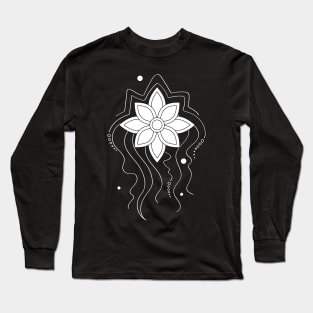 Endless Texture with Mustycal Cosmic Flowers Long Sleeve T-Shirt